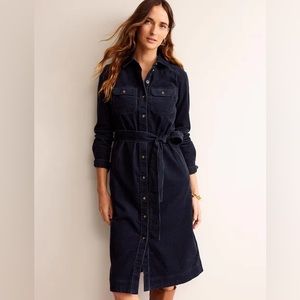 Boden | Size 6 | Eloise Cord Midi Shirt Dress